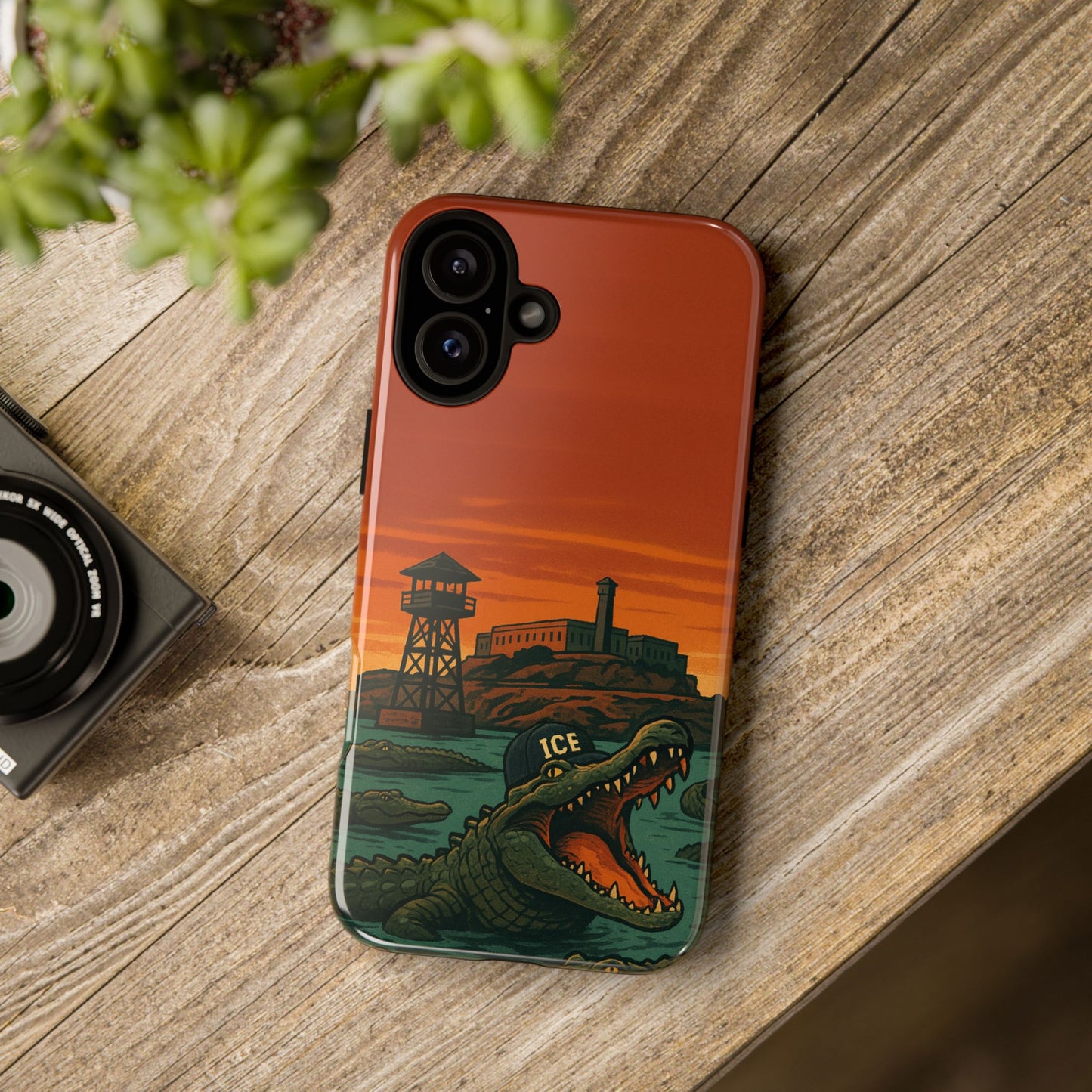 Alligator Alcatraz Hard Shell Tough Phone Case