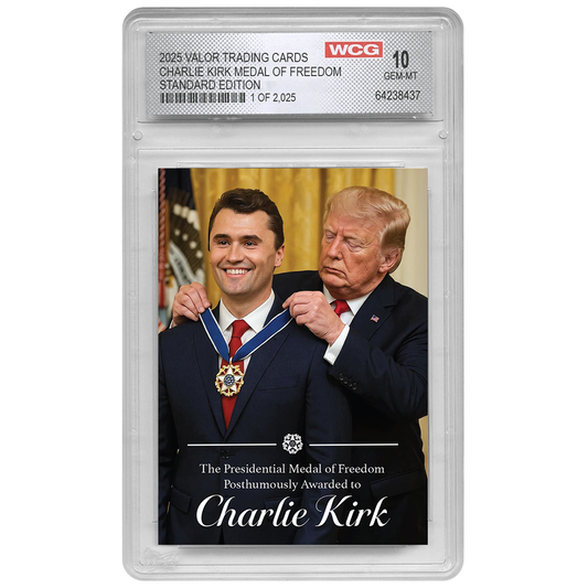 Presidential Medal Of Freedom Charlie Kirk Collectible Card - Only 2025 Available - Individually Numbered