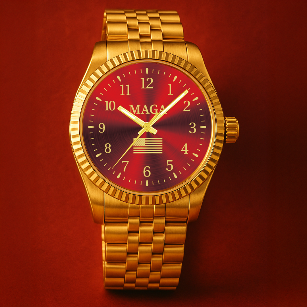 Gold & Red MAGA Watch – Only 100 Available (Pre-order Expected to Ship in August, 2025)
