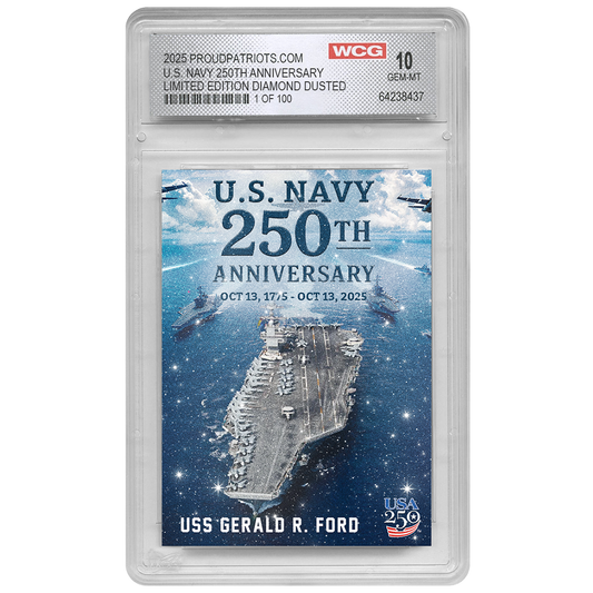 Diamond Dusted | U.S. Navy 250th Anniversary Trading Card | Individually Numbered - Only 100 Available