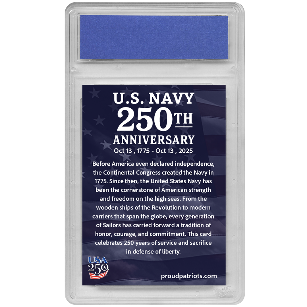 U.S. Navy 250th Anniversary Trading Card – Graded GEM-MT 10