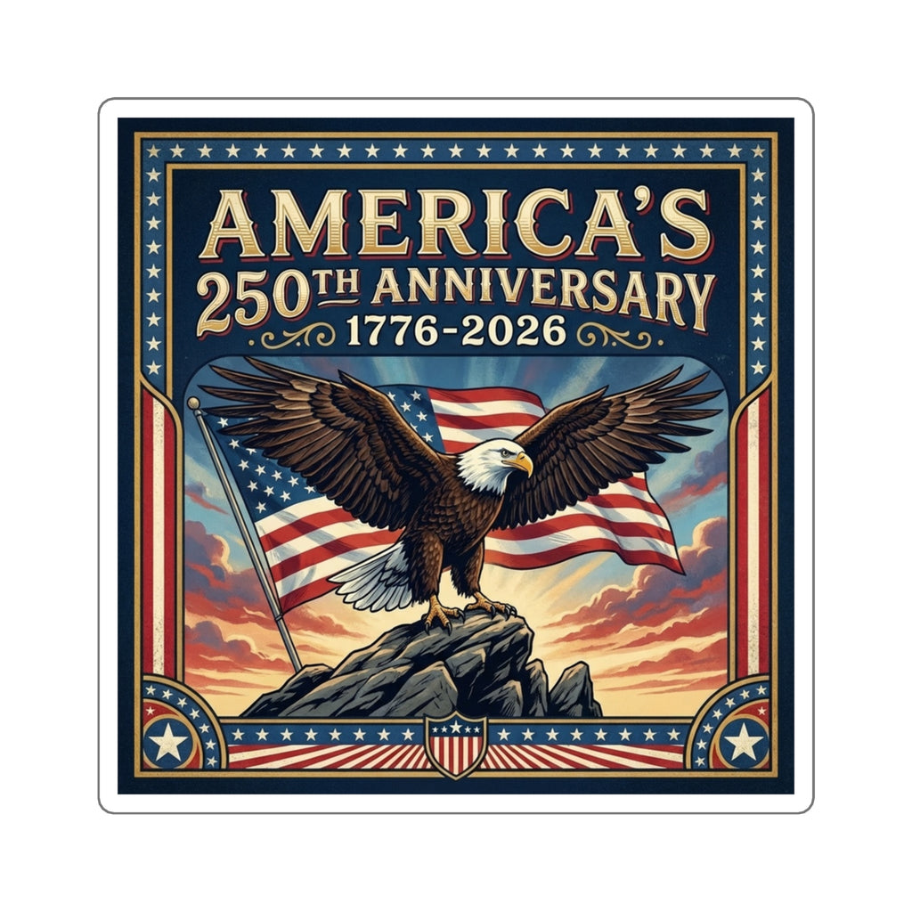 Bald Eagle - America 250th Anniversary Square Sticker – Proud Patriots