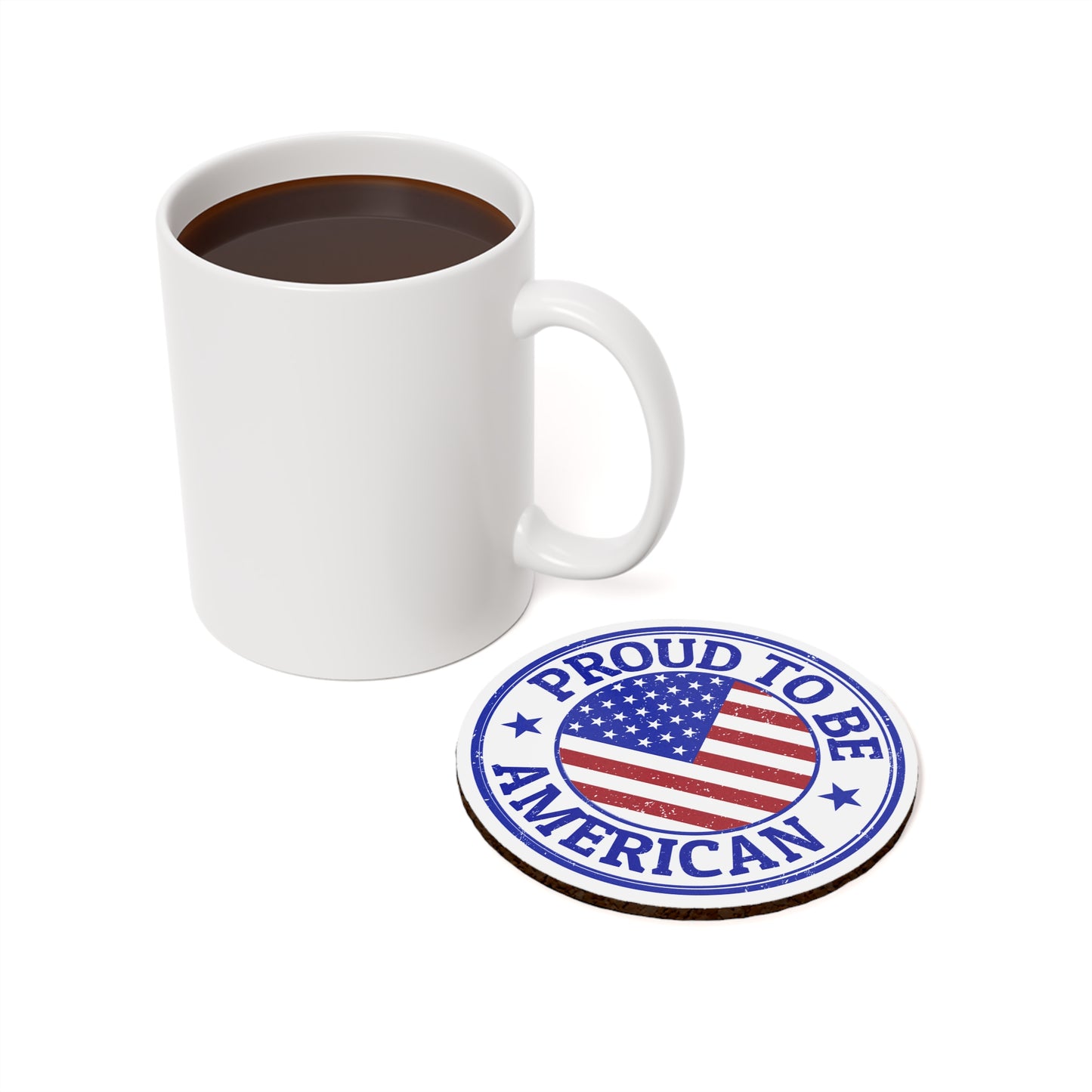 Proud to be American Cork Back Coaster