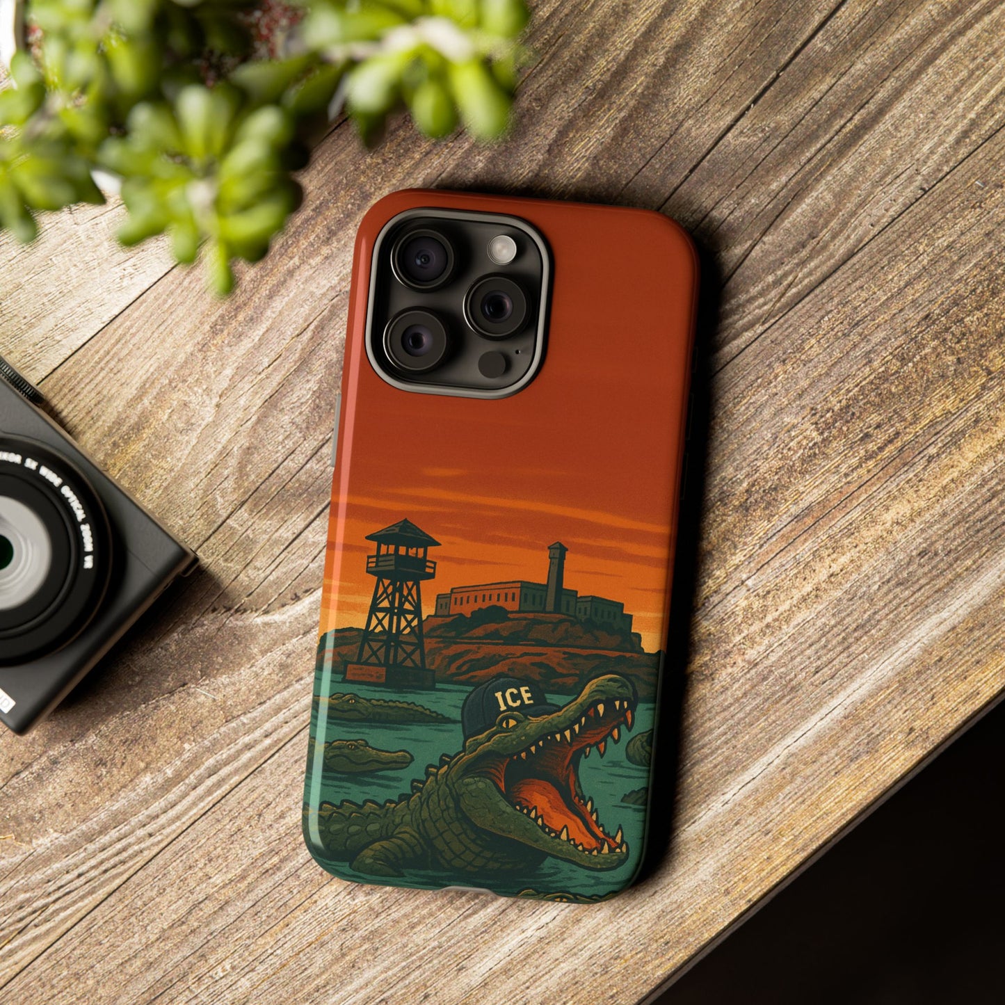 Alligator Alcatraz Hard Shell Tough Phone Case