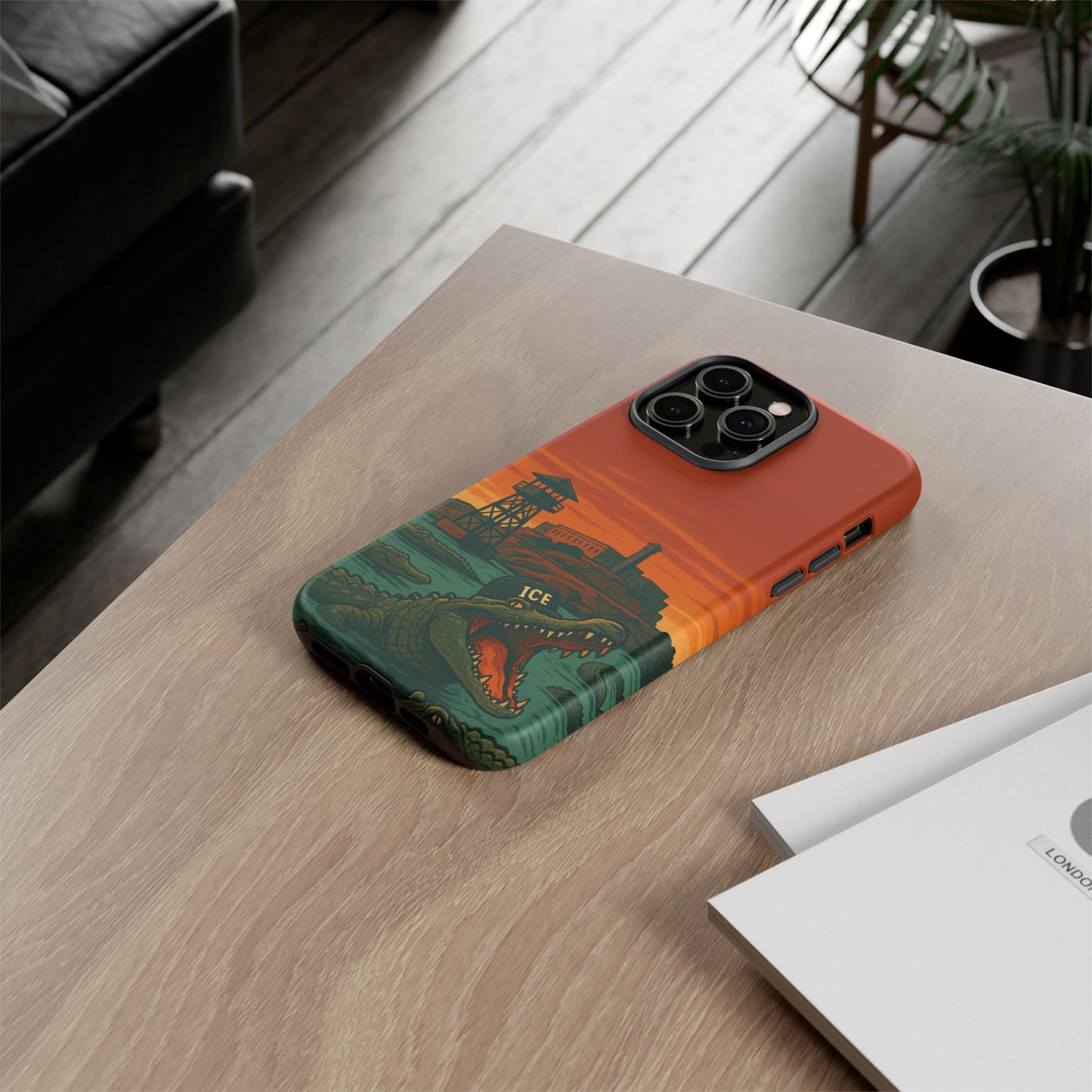 Alligator Alcatraz Hard Shell Tough Phone Case