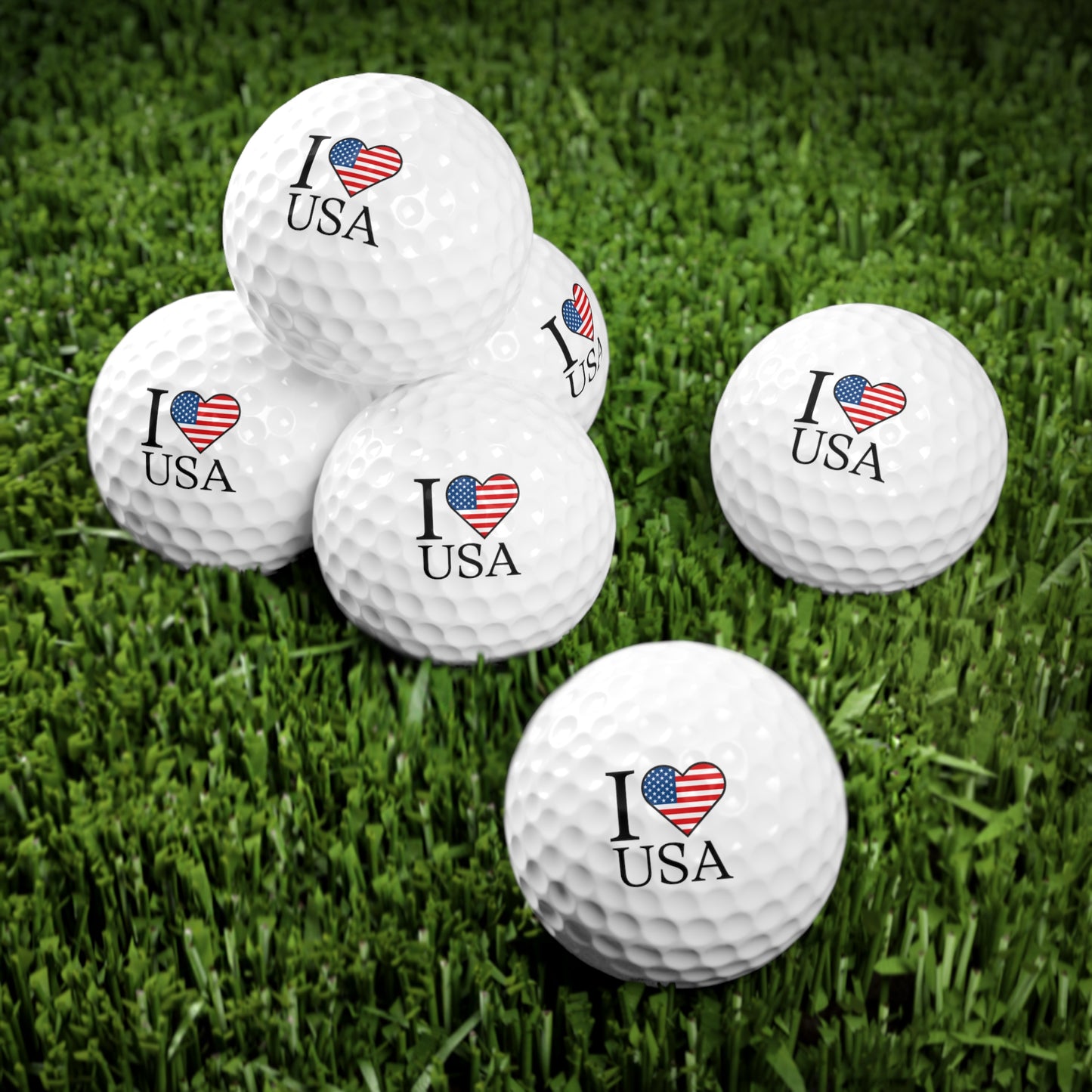 I ❤️ USA Golf Balls (6 Pack)