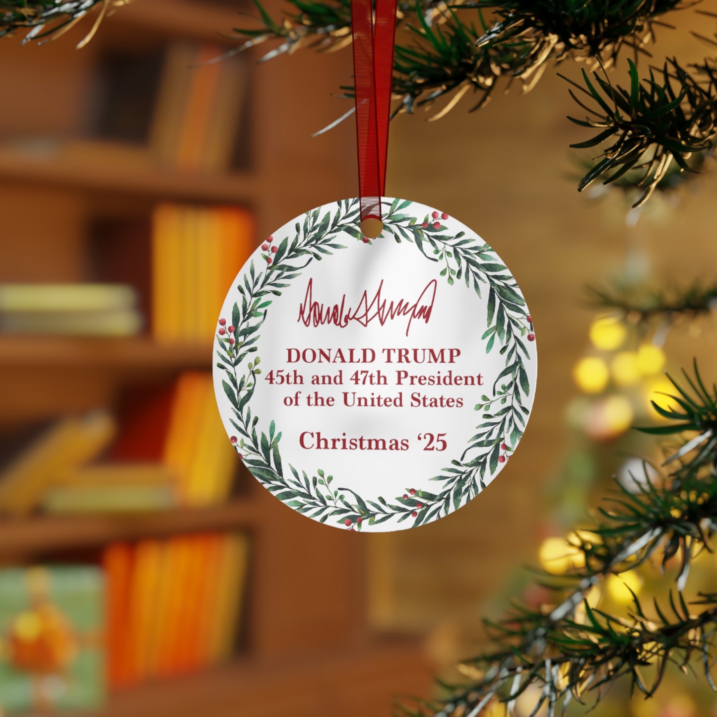 Trump Signature Christmas Tree Ornament