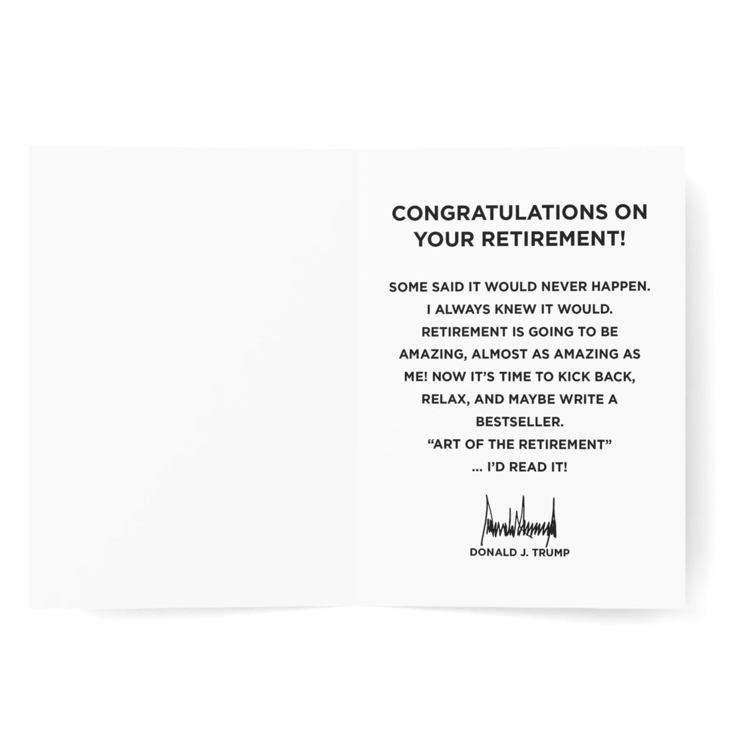 Happy Retirement - President Trump Retirement Card
