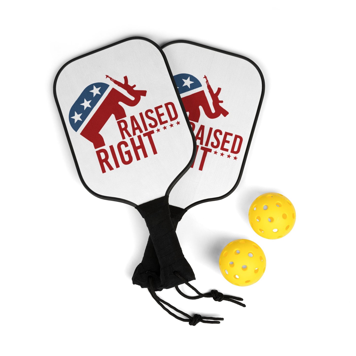 Raised Right Pickleball Paddle Set