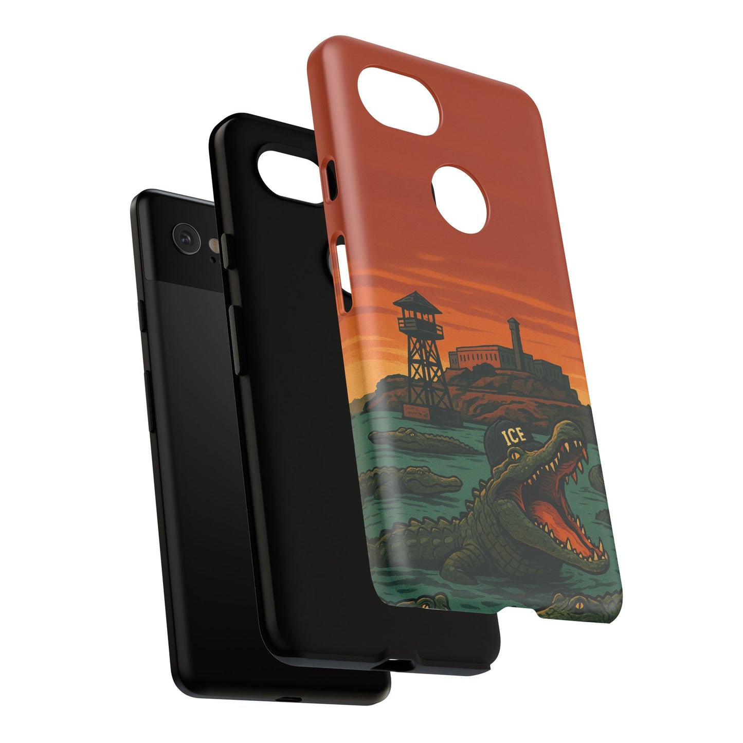 Alligator Alcatraz Hard Shell Tough Phone Case