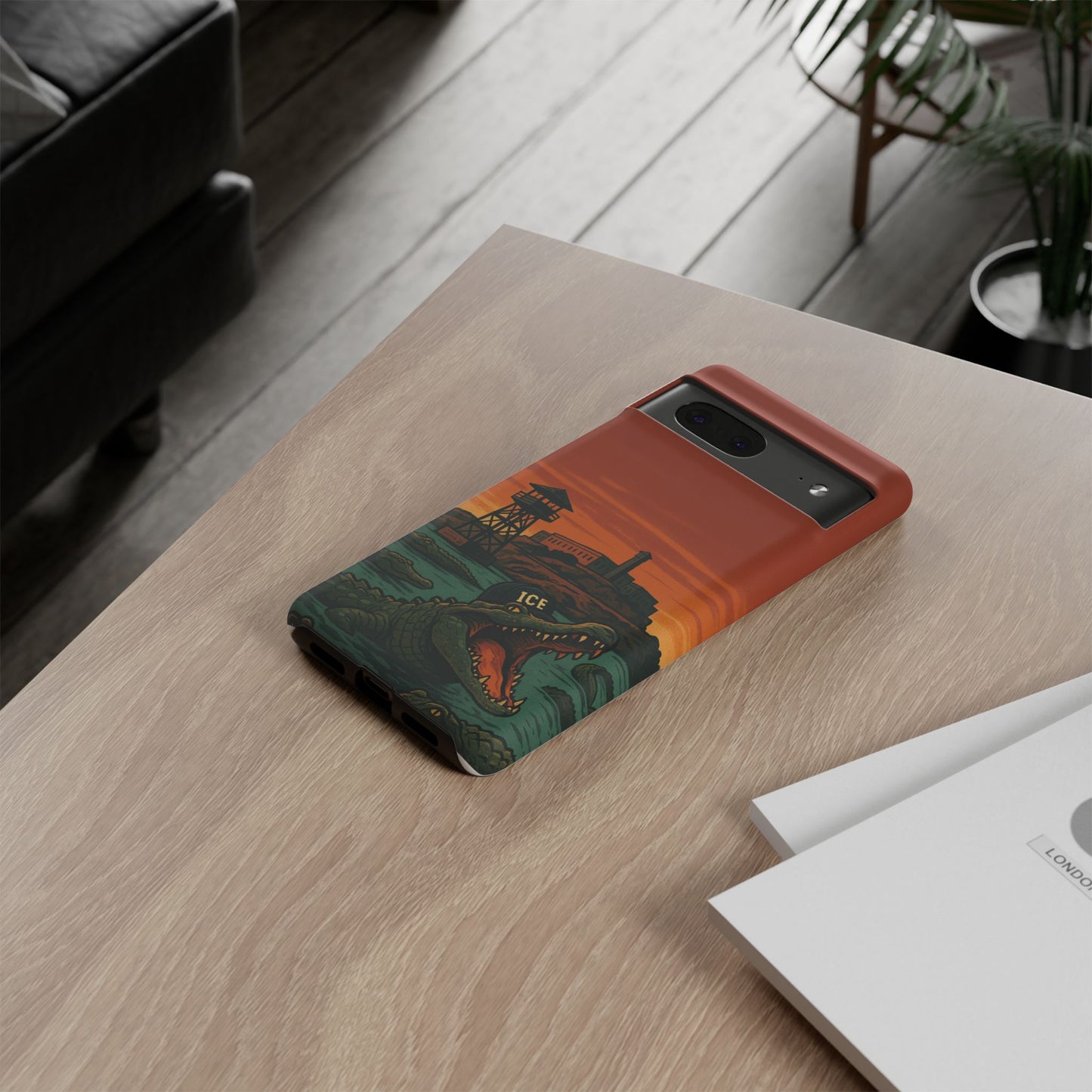 Alligator Alcatraz Hard Shell Tough Phone Case