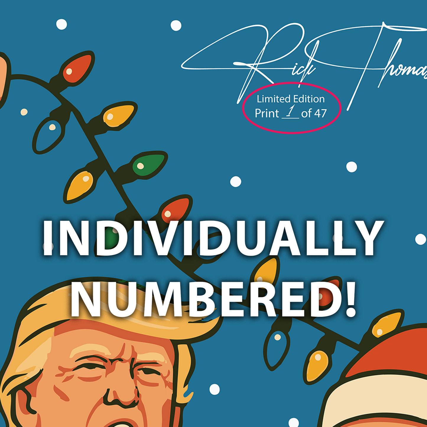 Trump Holiday Pose Limited Edition Canvas (16"x 24") - Signed & Individually Numbered