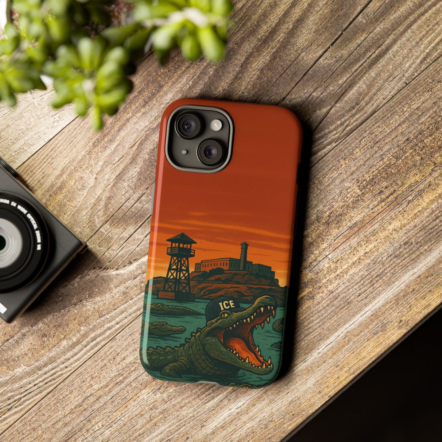 Alligator Alcatraz Hard Shell Tough Phone Case