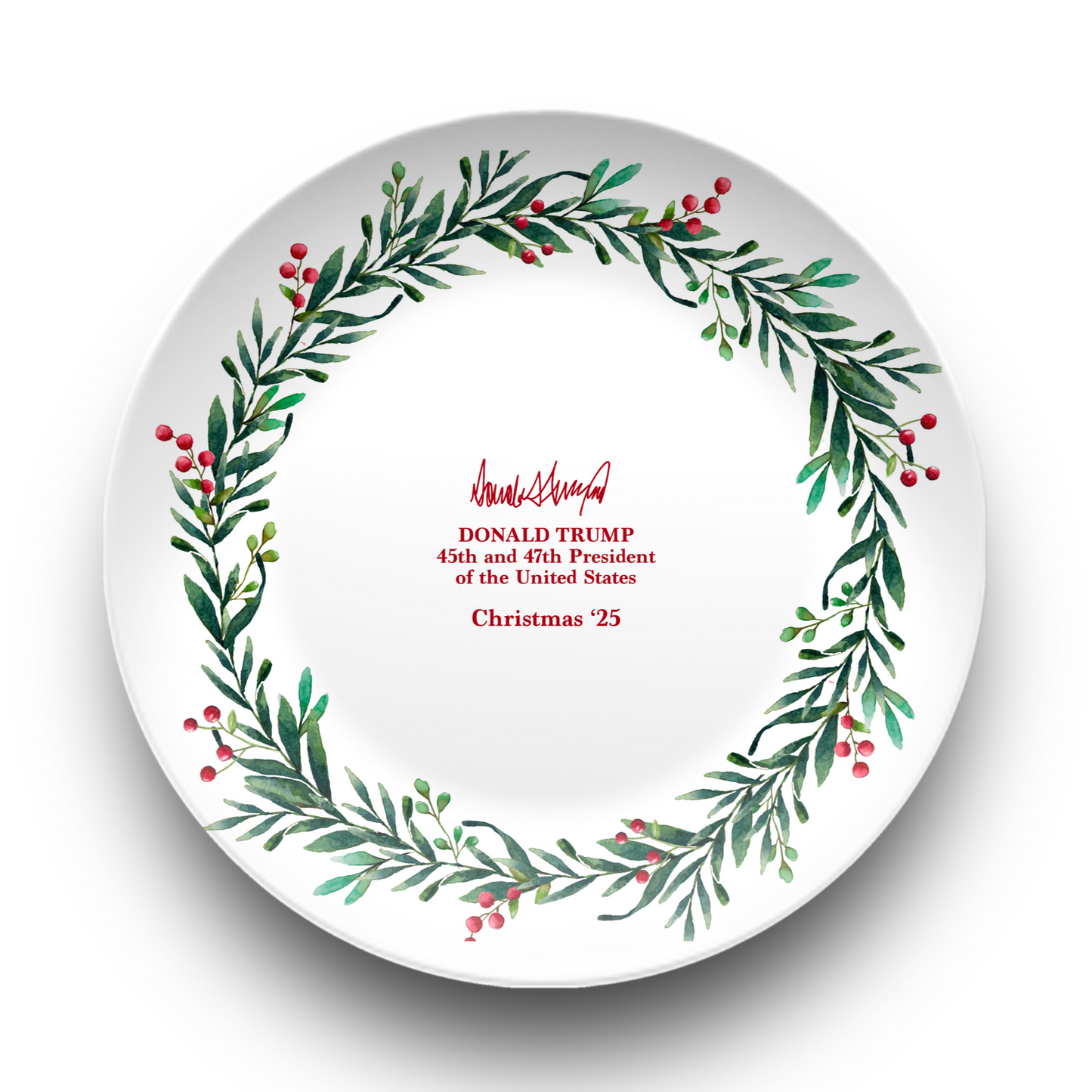 Christmas Wreath Plate