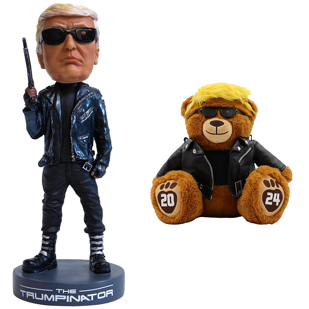 Trumpinator Bobblehead + Bear Bundle