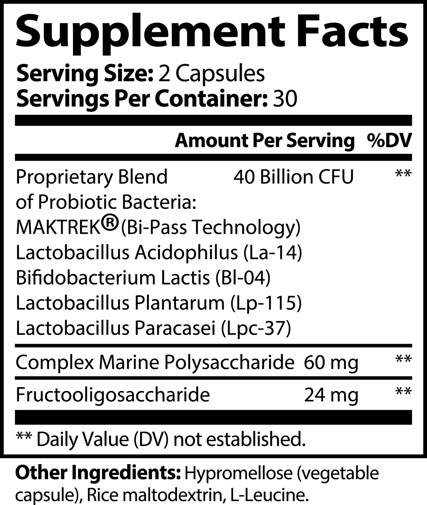 Healthy Patriots Probiotic 40 Billion with Prebiotics