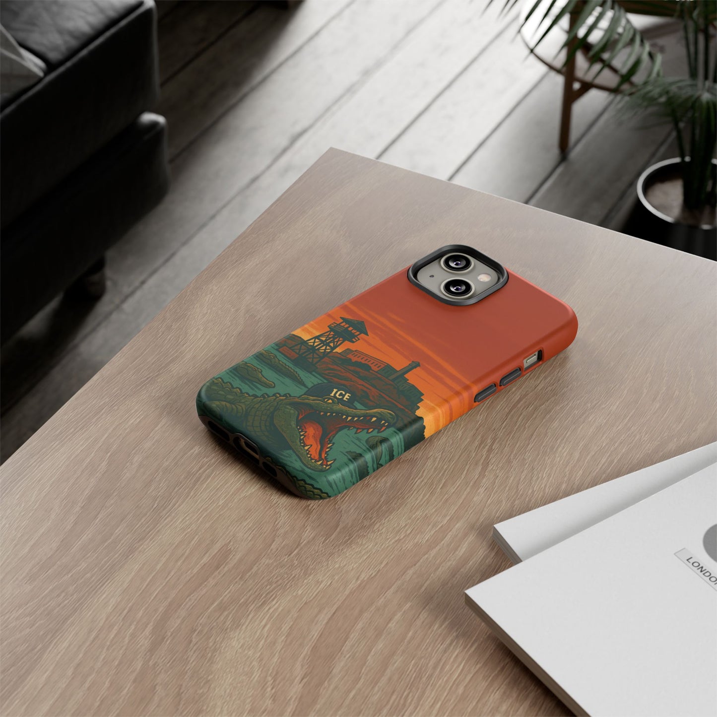 Alligator Alcatraz Hard Shell Tough Phone Case