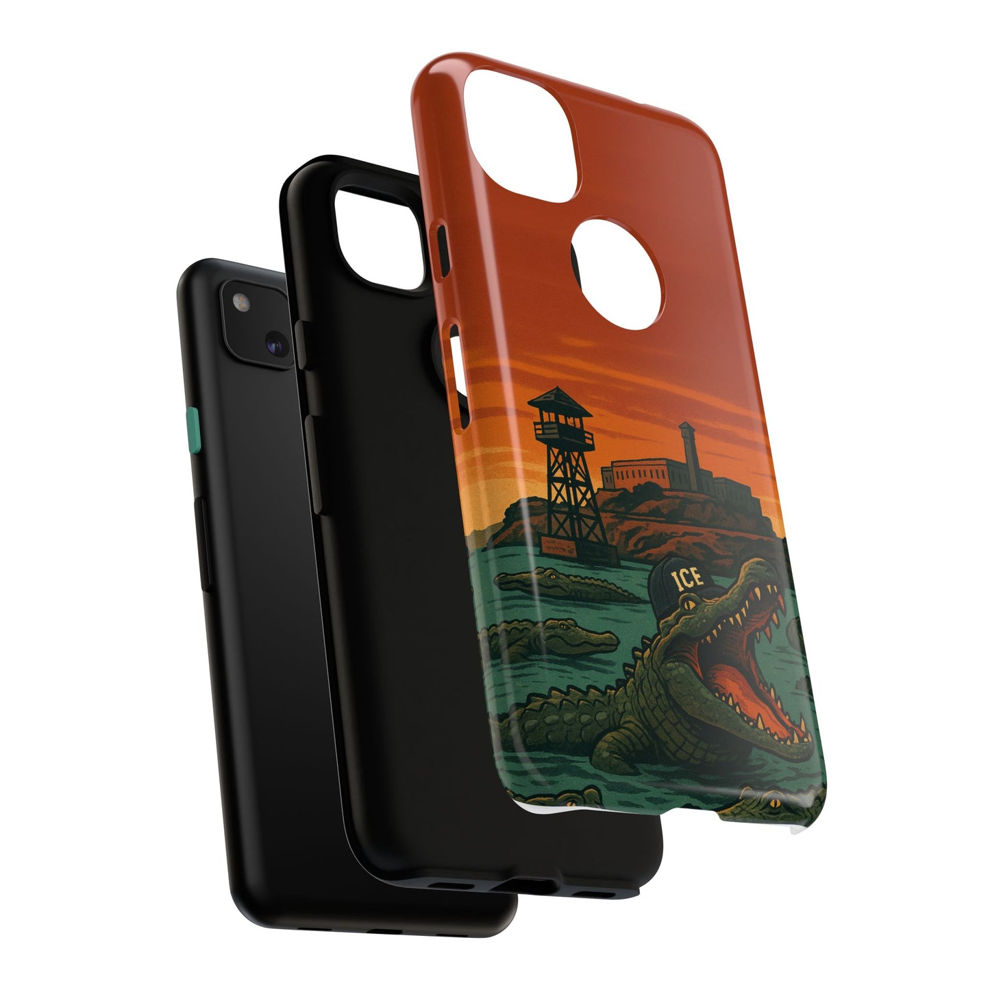 Alligator Alcatraz Hard Shell Tough Phone Case