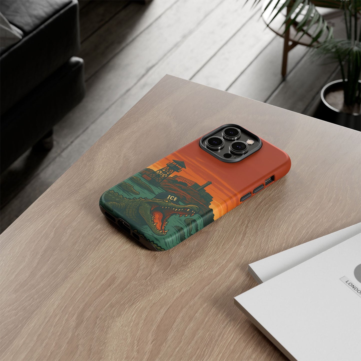 Alligator Alcatraz Hard Shell Tough Phone Case