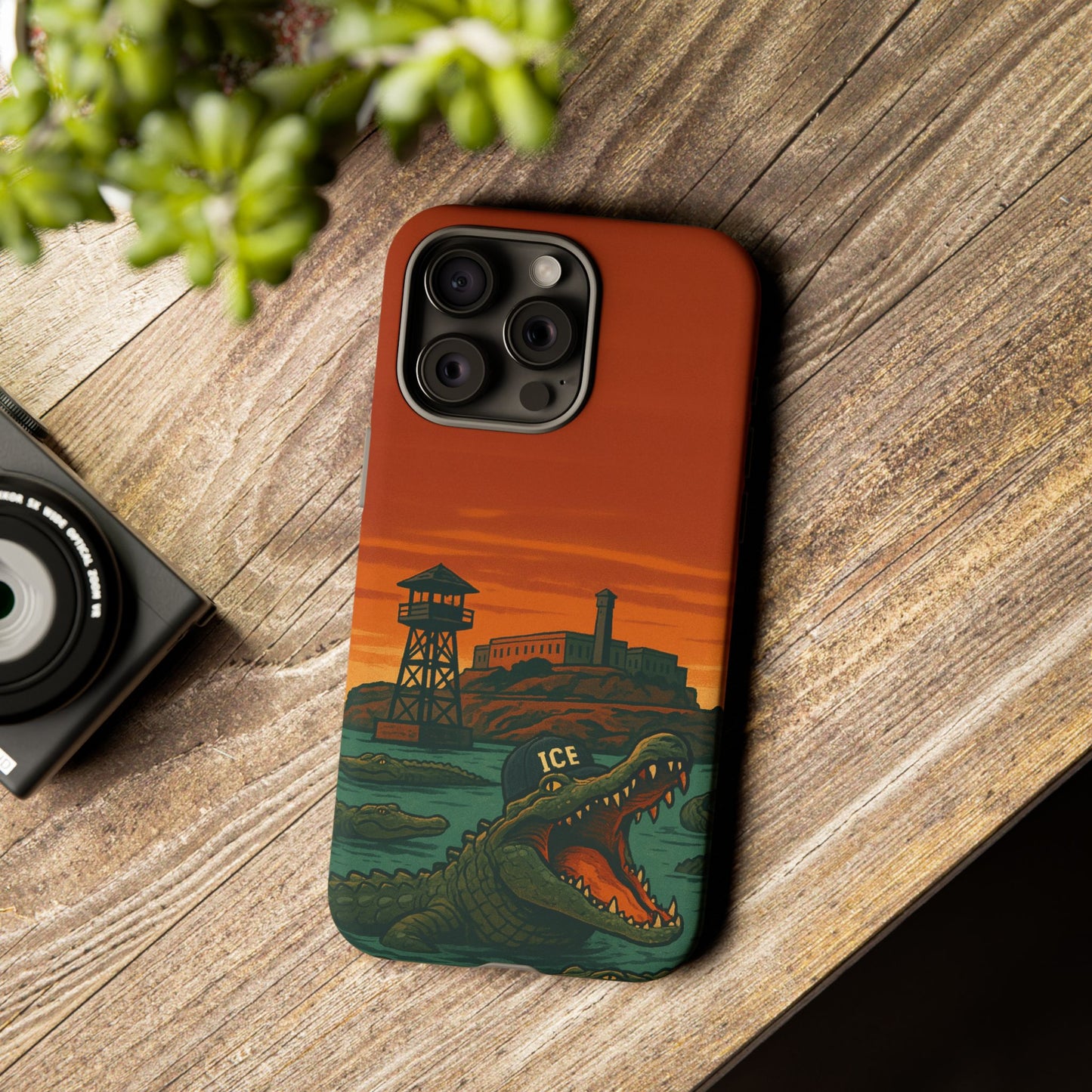 Alligator Alcatraz Hard Shell Tough Phone Case