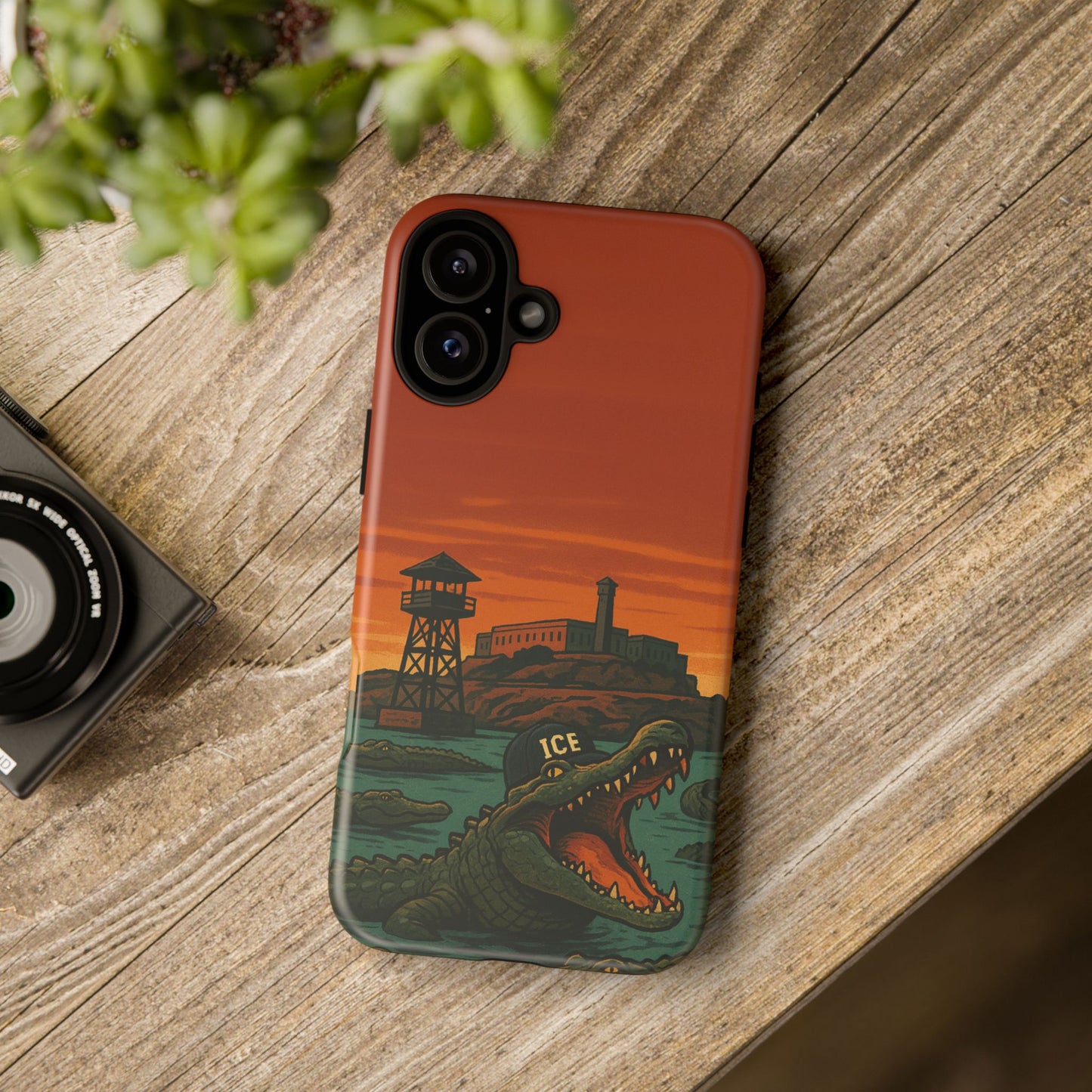 Alligator Alcatraz Hard Shell Tough Phone Case