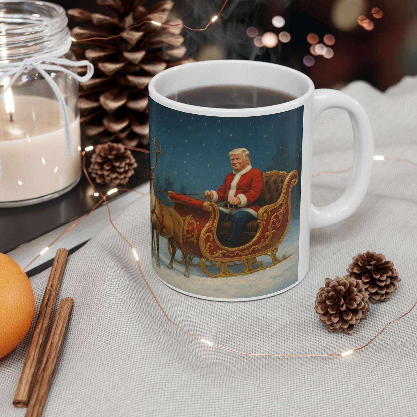 North Pole "Under New Management" Trump Santa 11oz Ceramic Mug