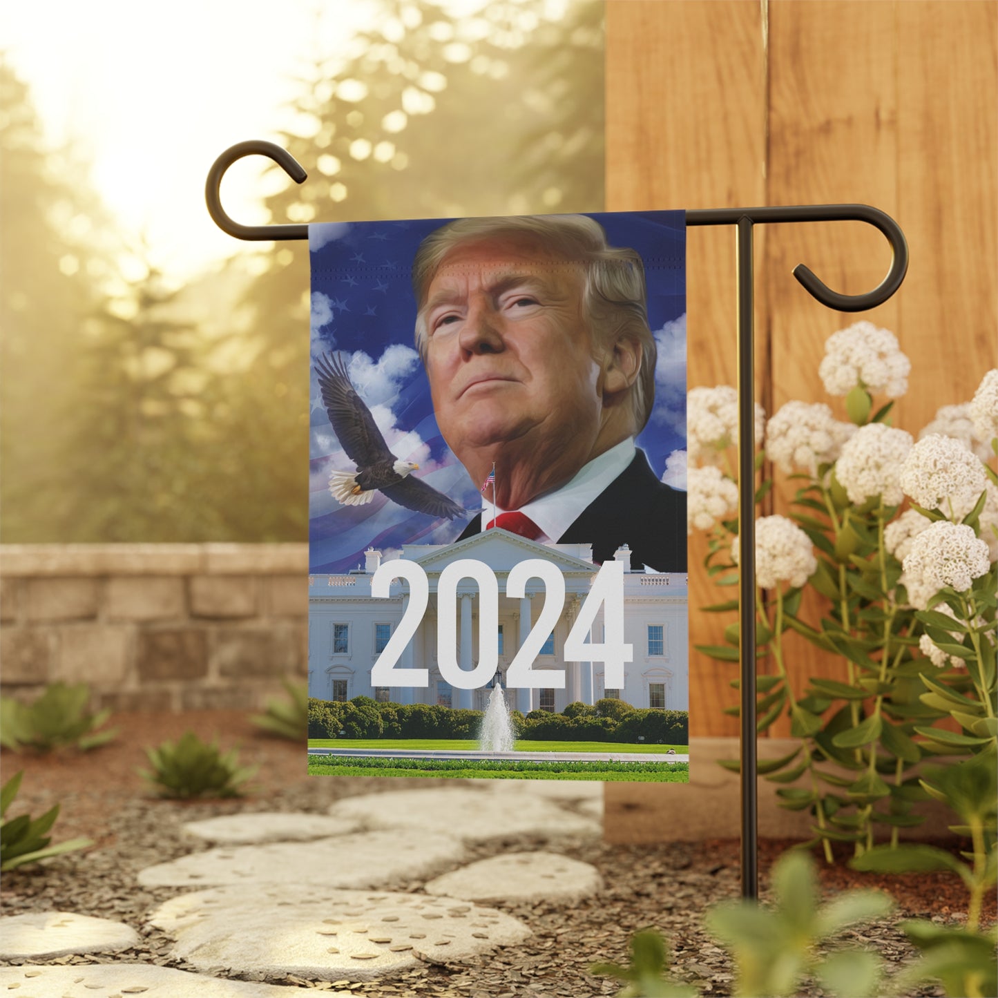 Trump White House 2024 Garden & House Banner