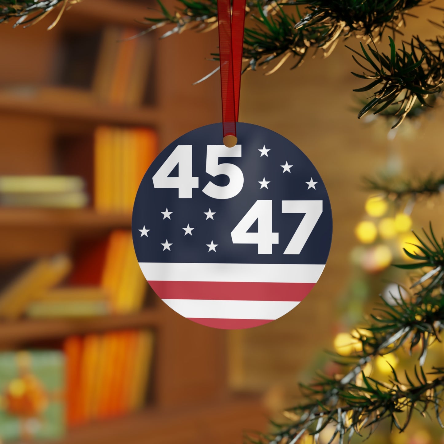 45/47 American Flag Christmas Tree Ornament