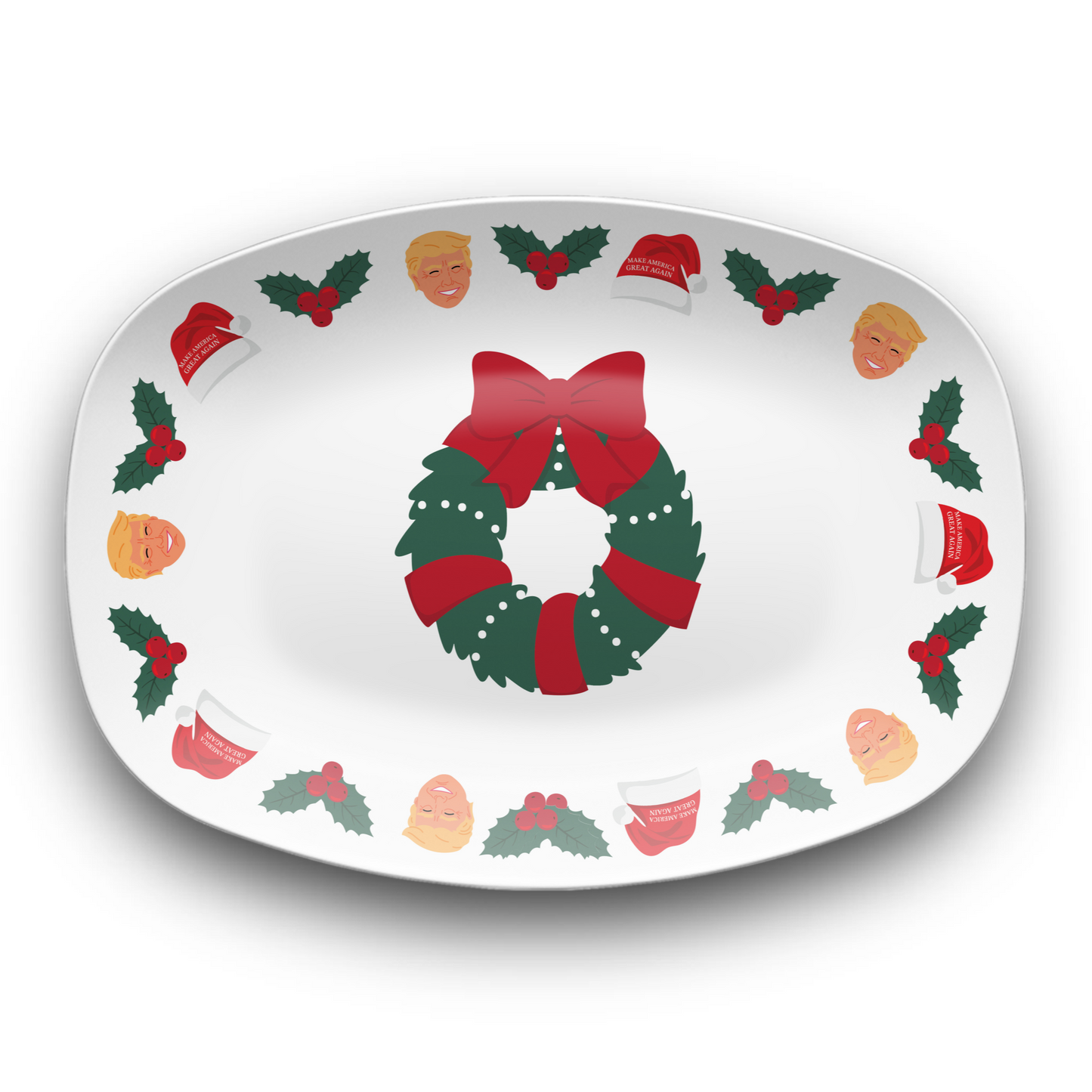 MAGA Christmas Wreath Platter