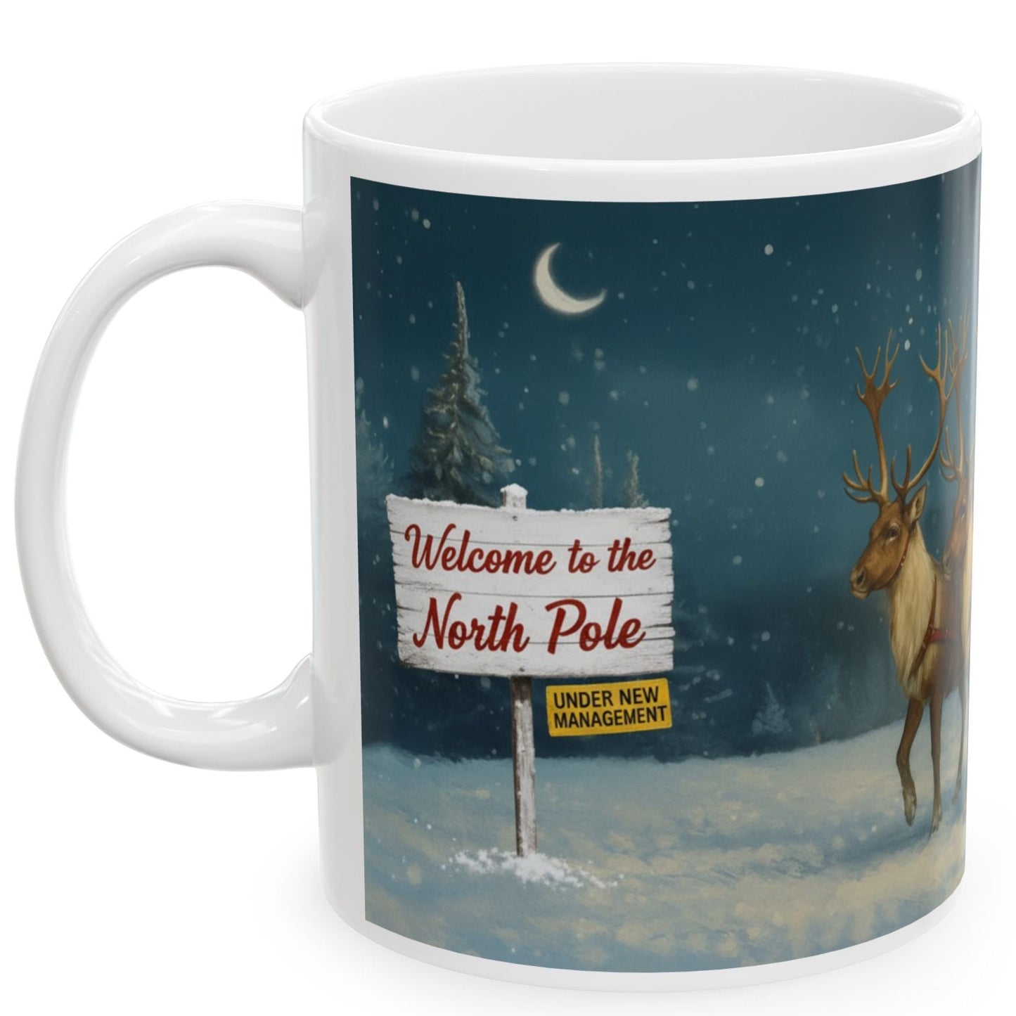 North Pole "Under New Management" Trump Santa 11oz Ceramic Mug