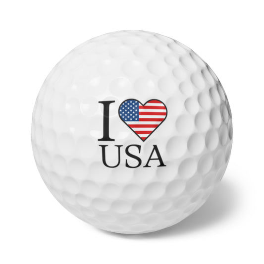 I ❤️ USA Golf Balls (6 Pack)