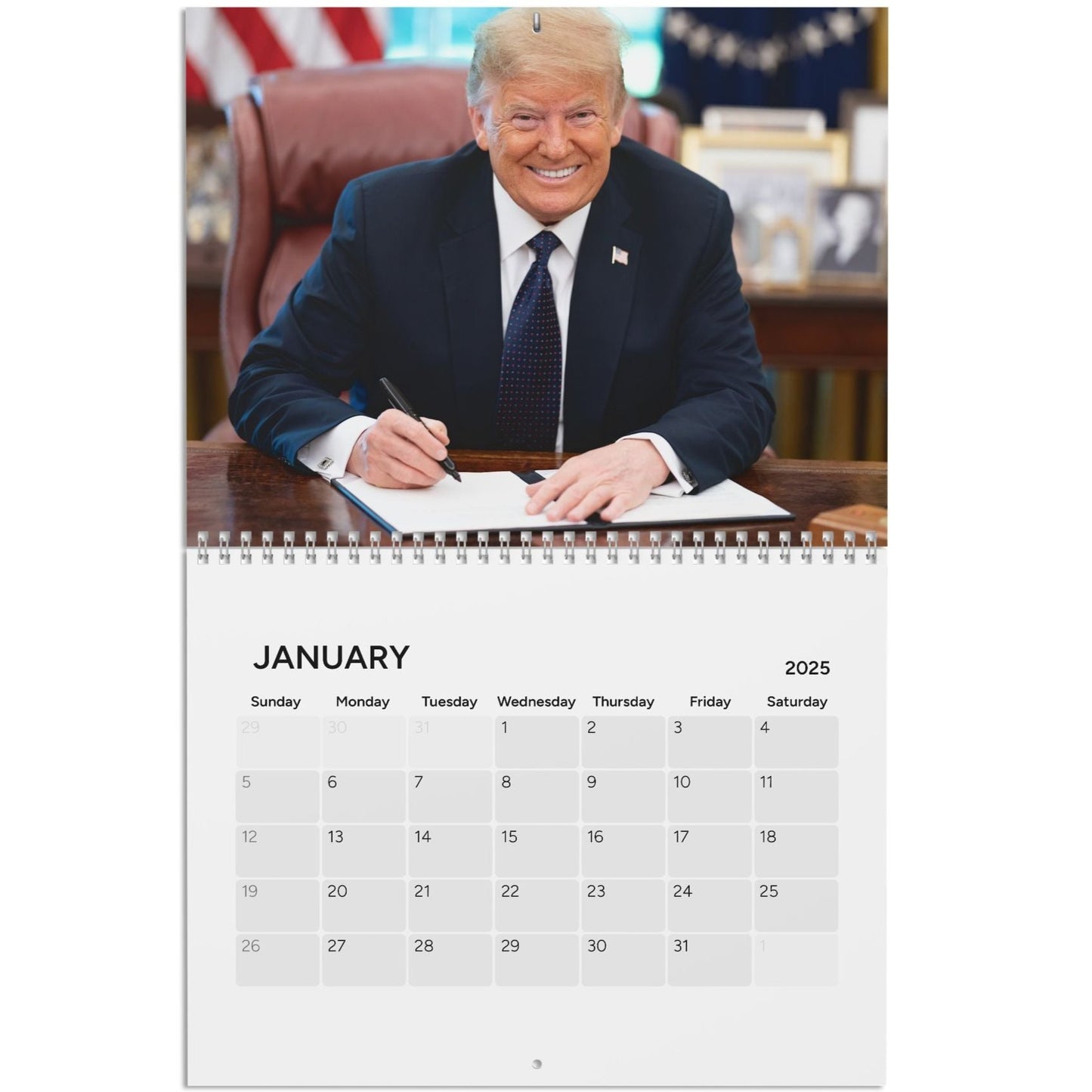 2025 Wall Calendar - Commander in Chief