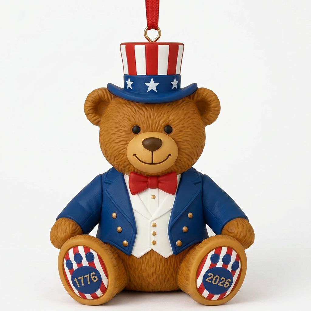 America's 250th Teddy Bear Ornament | Uncle Sam Bear – Proud Patriots