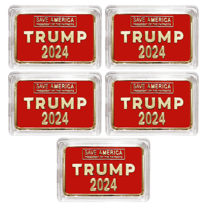 Trump 2024 "Save America" Gold/Red Bar