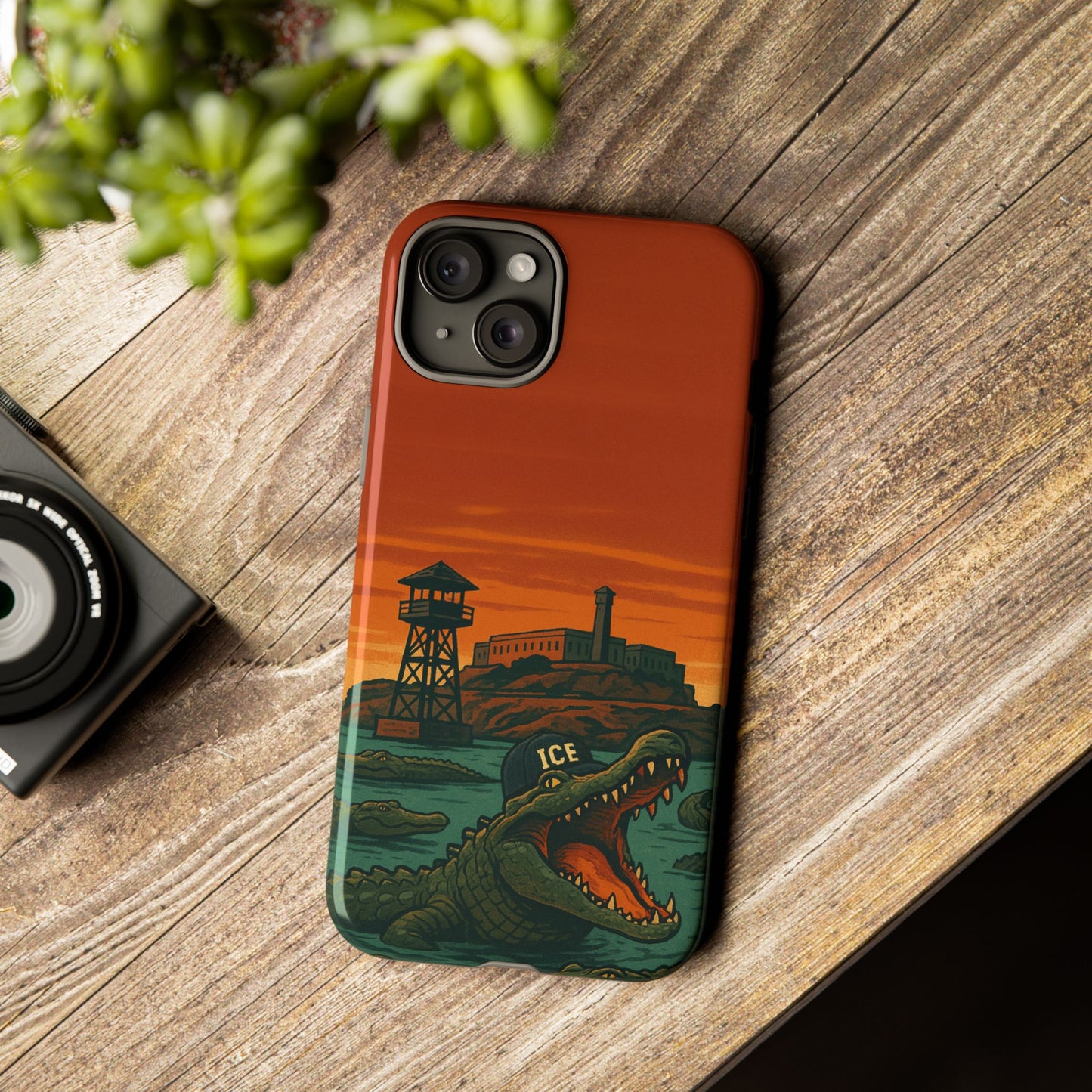 Alligator Alcatraz Hard Shell Tough Phone Case