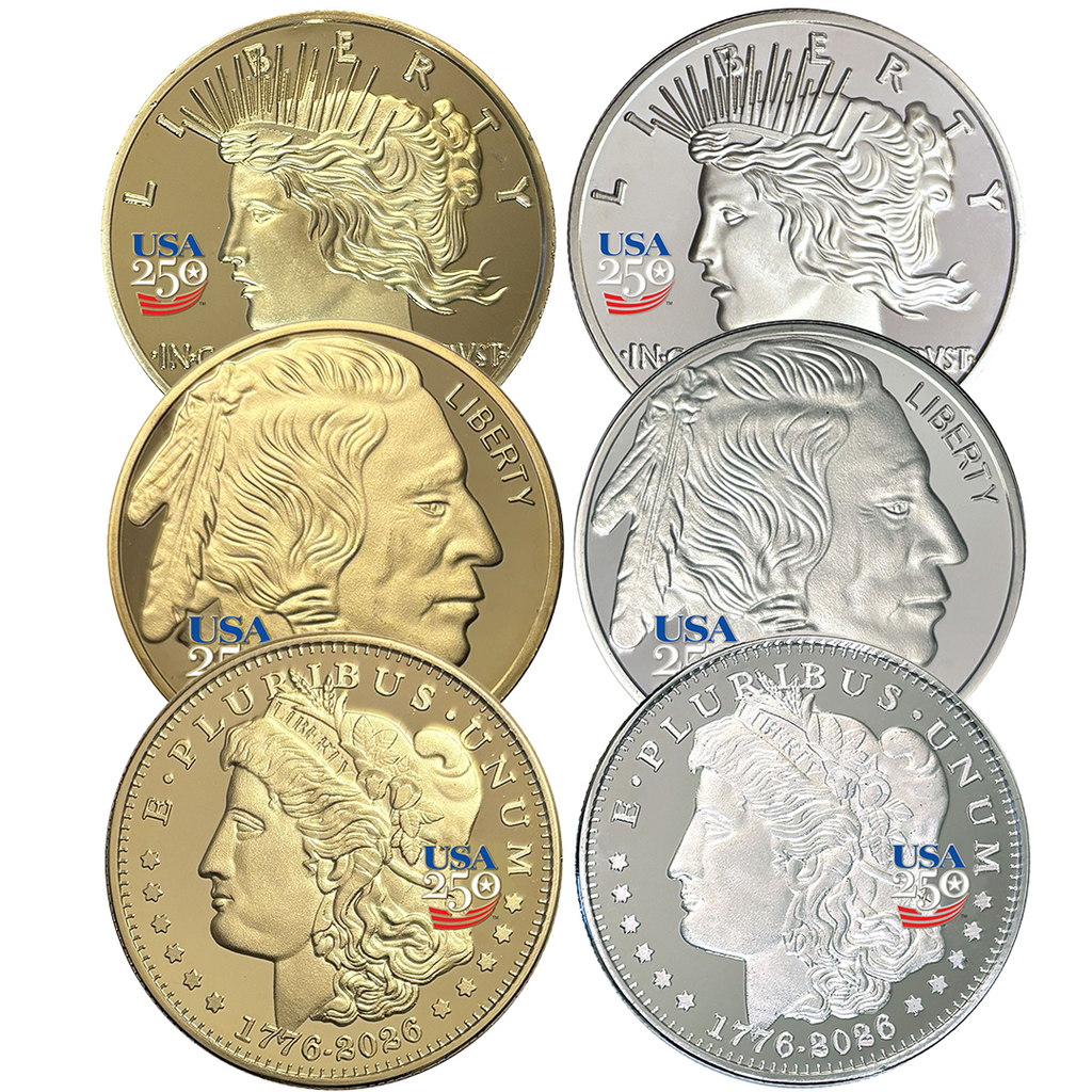 America's 250th Anniversary Proof Coins - Set of 6 – Proud Patriots