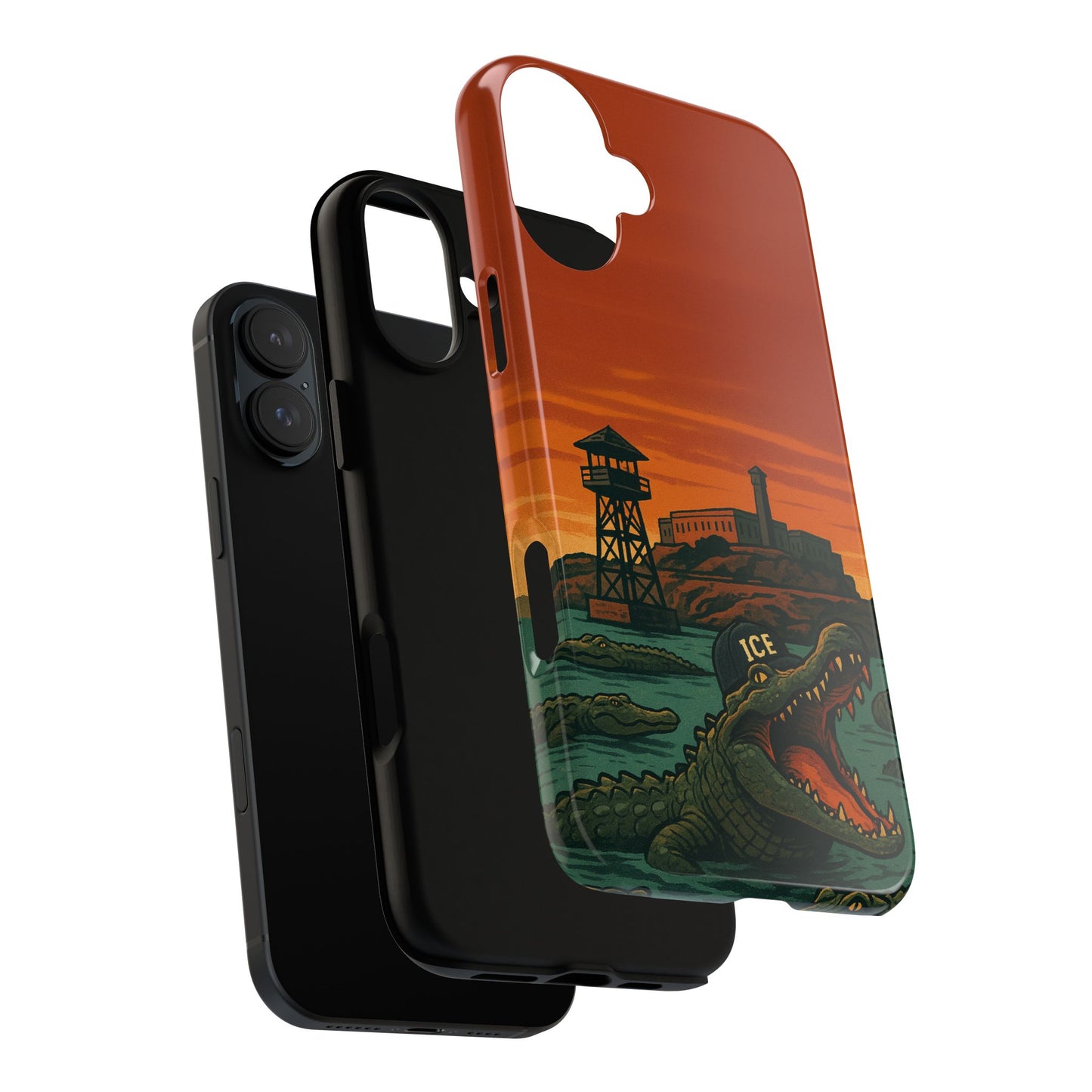 Alligator Alcatraz Hard Shell Tough Phone Case