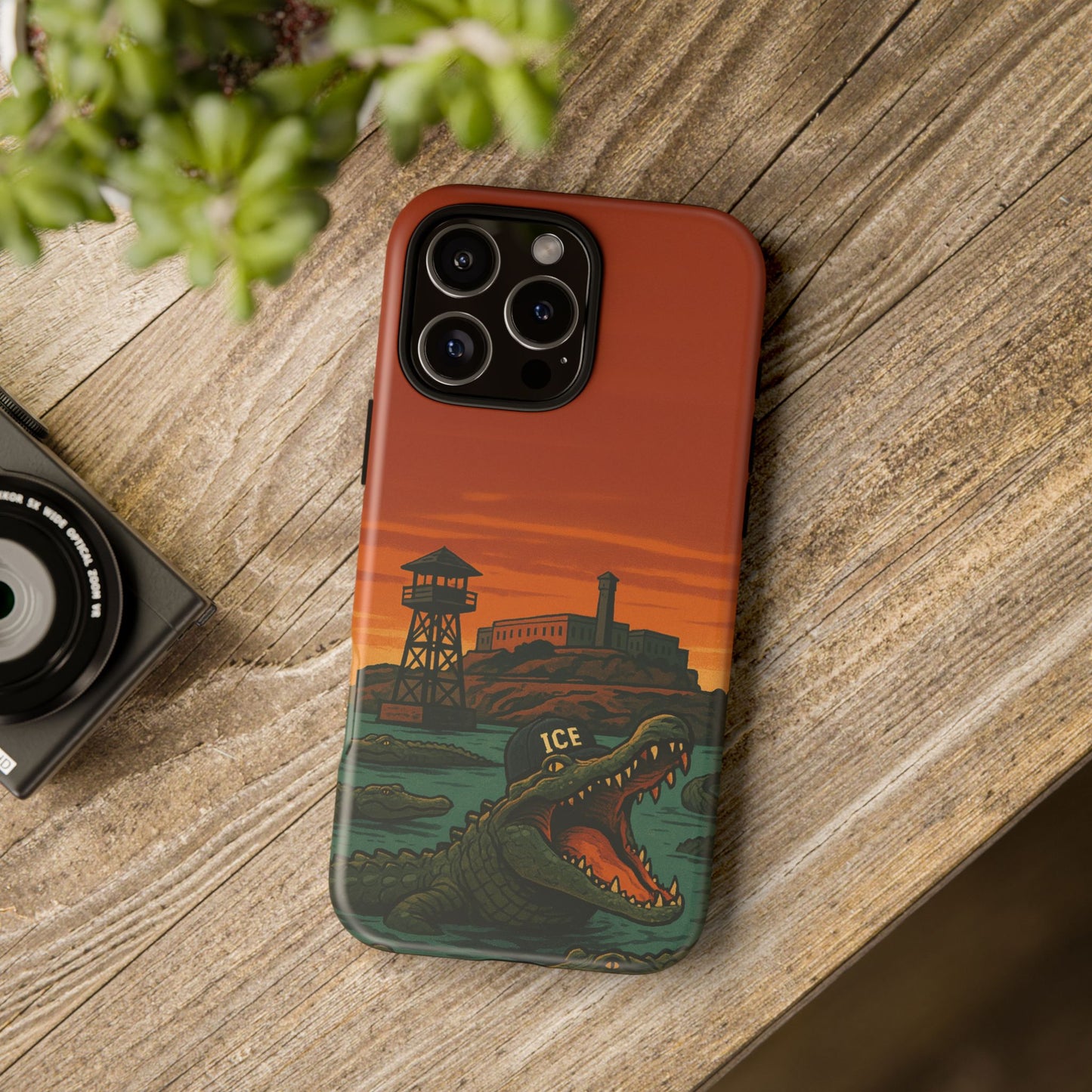 Alligator Alcatraz Hard Shell Tough Phone Case