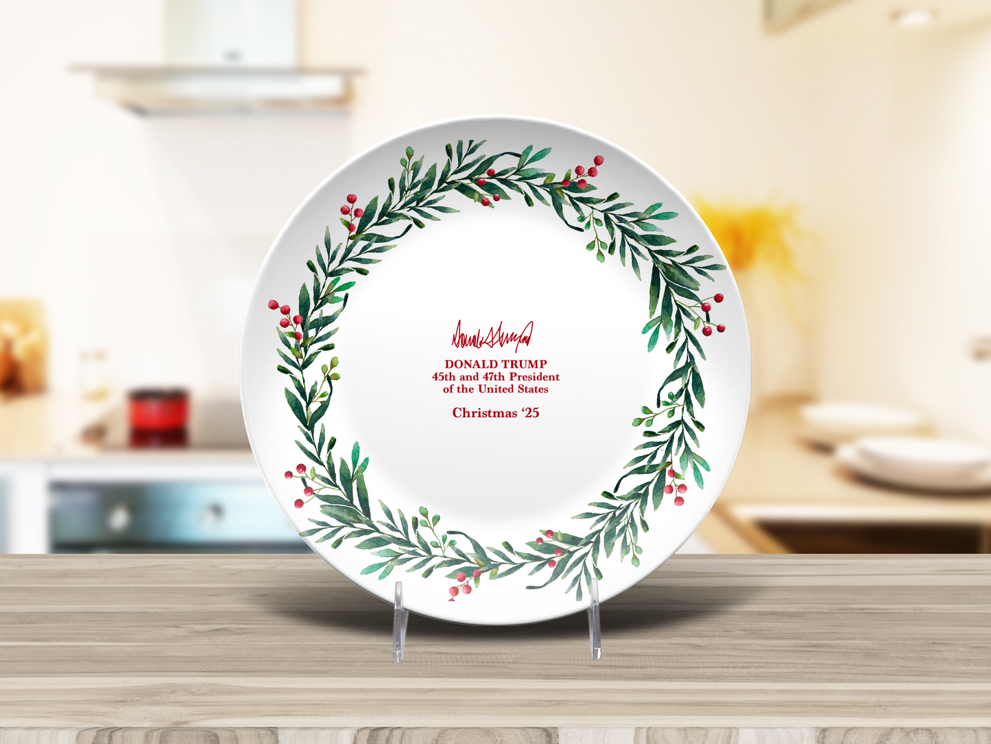 Christmas Wreath Plate