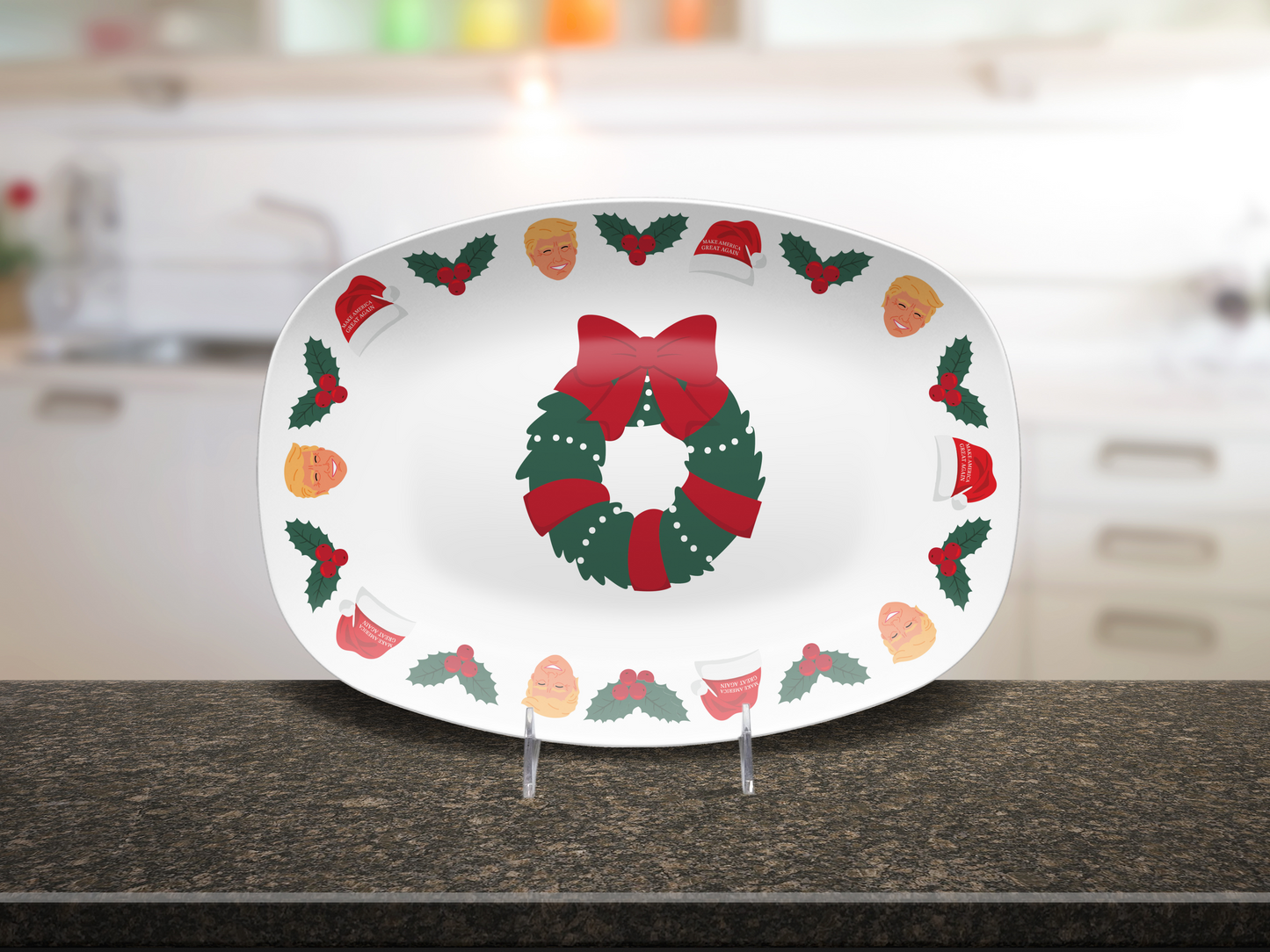 MAGA Christmas Wreath Platter