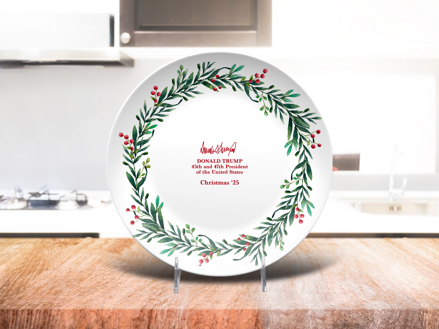 Christmas Wreath Plate