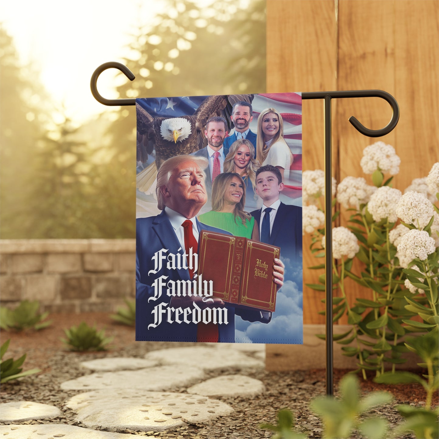 Faith Family Freedom Trump Garden & House Banner