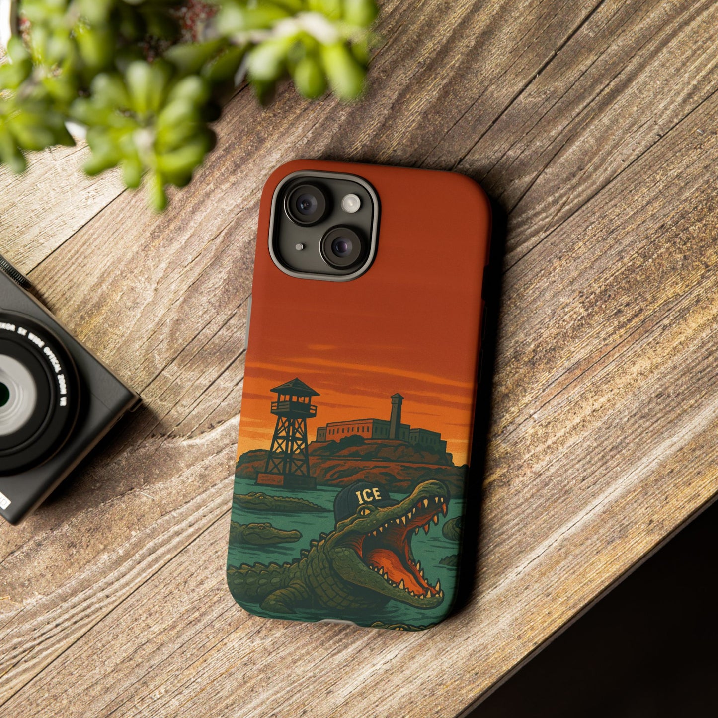 Alligator Alcatraz Hard Shell Tough Phone Case