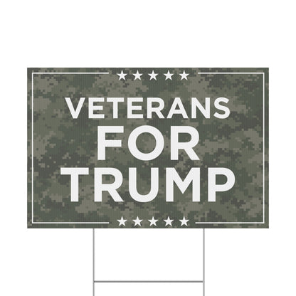 Veterans For Trump Yard Sign