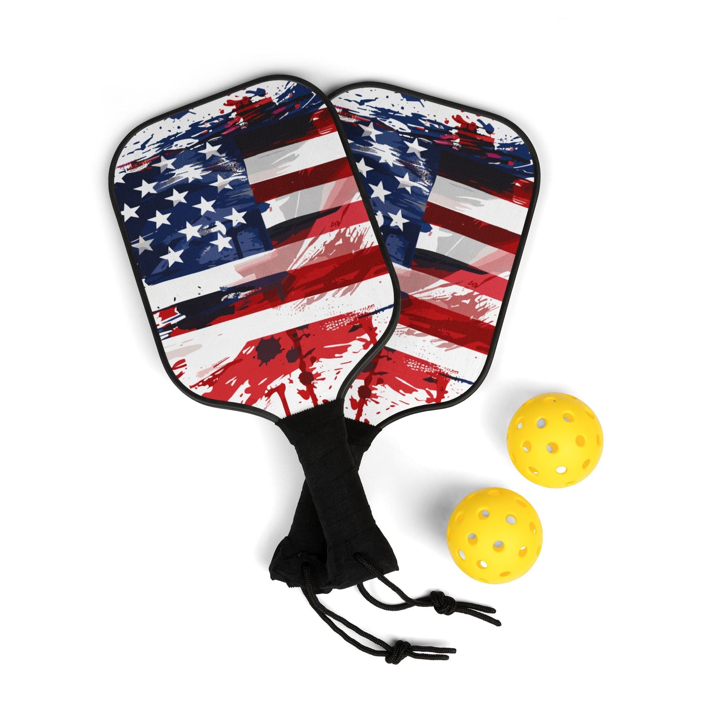 American Flag Pickleball Paddle Set
