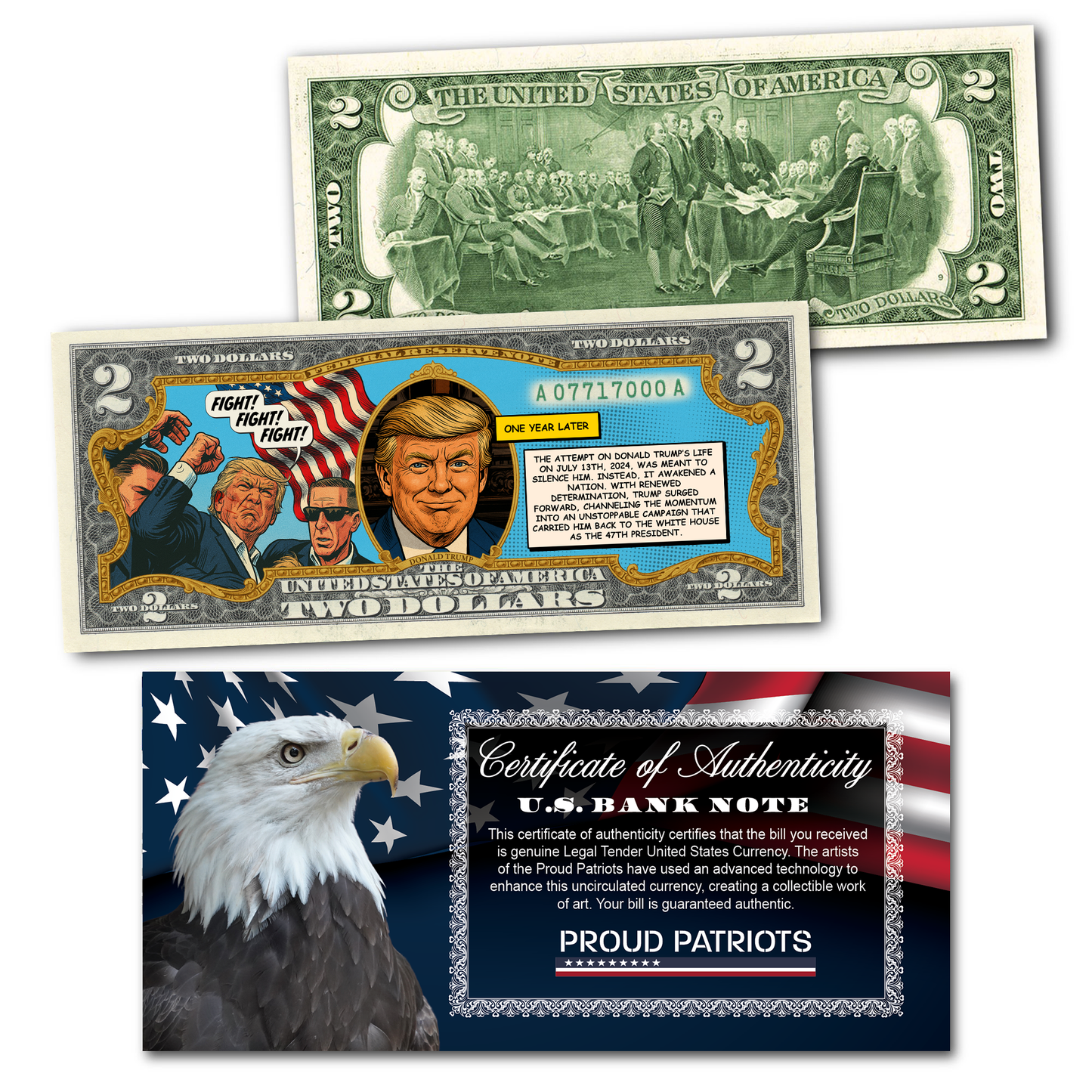 Fight Fight Fight $2 Bill - One Year Anniversary Special Edition