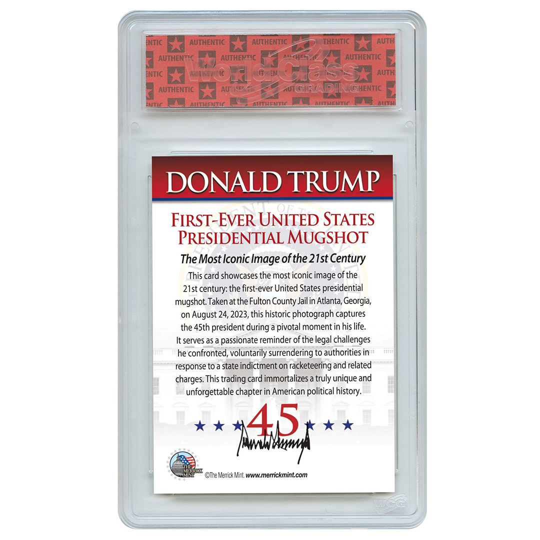 NEW Trump Mugshot Collector Trading Card - Graded Gem Mint 10