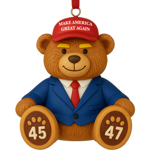 MAGA Bear Christmas Ornament (Pre-Order Delivers in December)