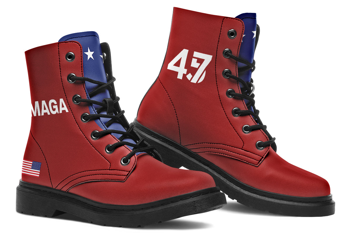 Red White Blue MAGA Boots
