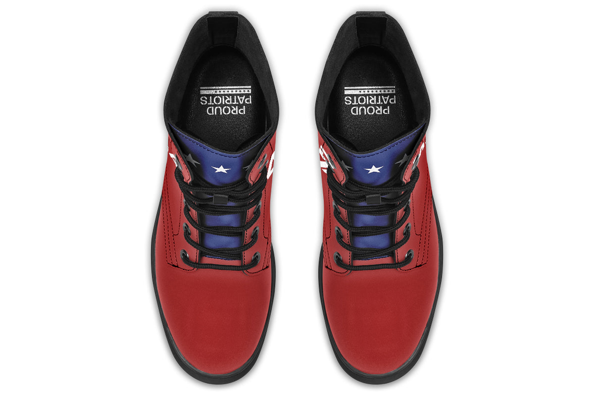 Red White Blue MAGA Boots